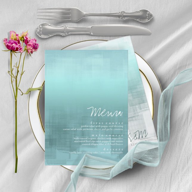 Menu Réflexions aquarelle ID Turquoise774 (Créateur téléchargé)