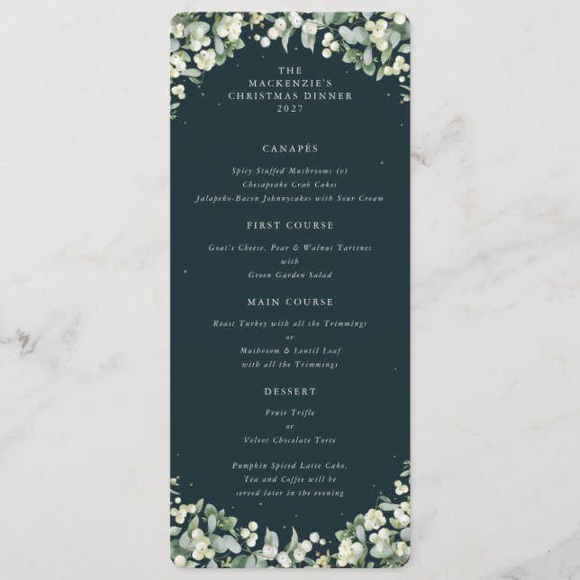 Menu Repas de Noël aux Symphorines Vertes Plat 4 Servic (Devant)