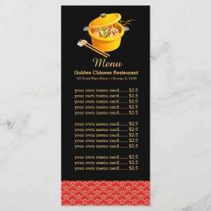 Menu restaurant chinois
