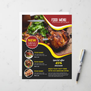 Menu Restaurant Flyer du menu Aliments
