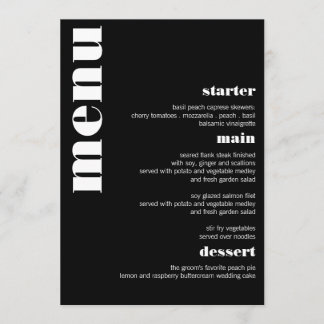 Menu Rétro moderne minimaliste et Mariage gras