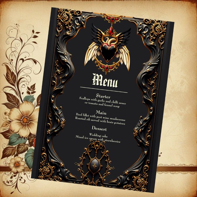 Menu Romance gothique, Dans l'ombre de l'amour. (Créateur téléchargé)