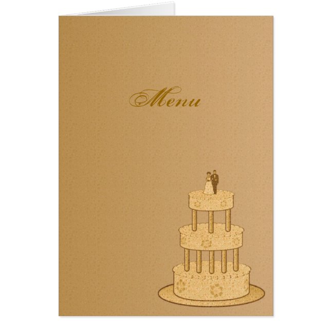 Menu Romantique de mariage d'époque (Devant)