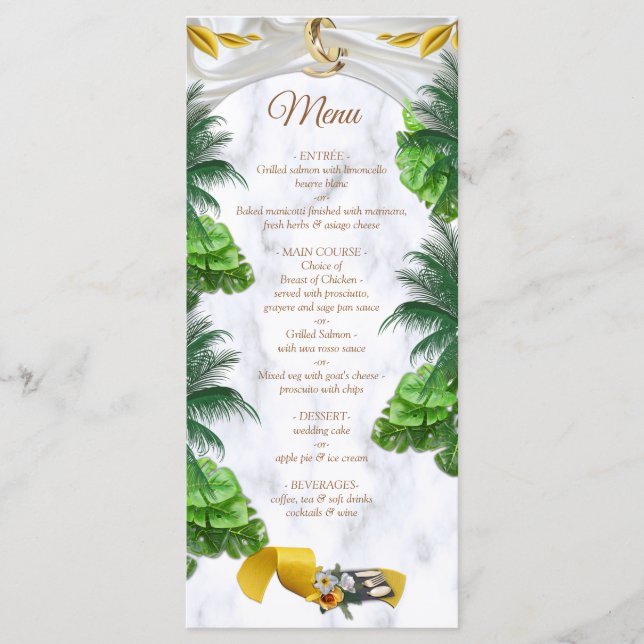 Menu Romantique Tropical (Devant)