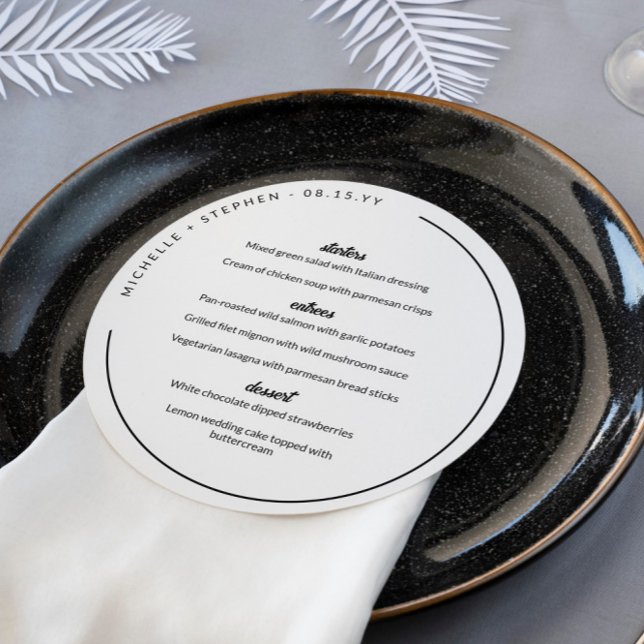 Menu Ronde Noms Courbés Blancs (Créateur téléchargé)