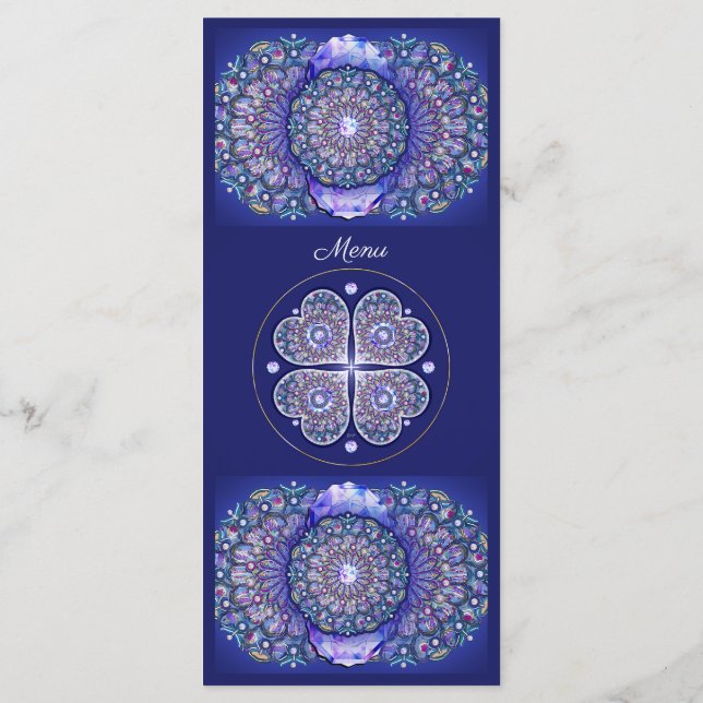 Menu Rosace bleue (Dos)