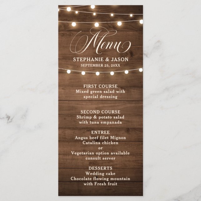 Menu Russe Bourgogne Floral Mason Jar Mariage (Devant)