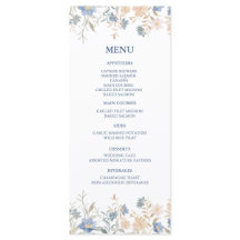 Russe Floral Boho bleu et Mariage beige