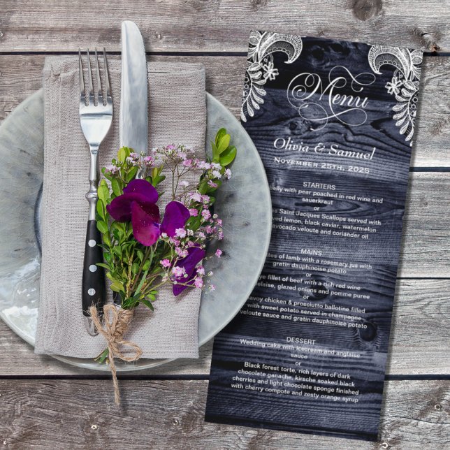 Menu Rustic Blue Wood (Créateur téléchargé)