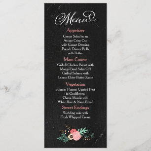 Menu rustique de tableau