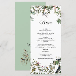 Menu Rustique Eucalyptus Feuille Vintage Mariage de ver