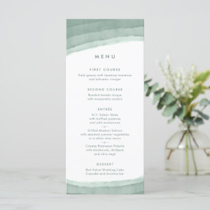 Menu Sage Green Ombre   Mariage Boho minimaliste