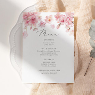 Menu Sakura mariage minimaliste