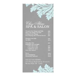 Menu Salon et service Spa