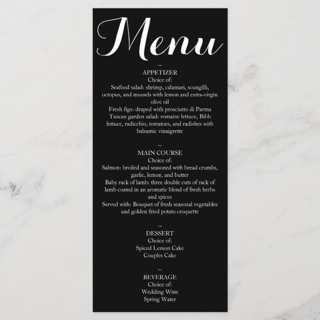 Menu - Script (Devant)