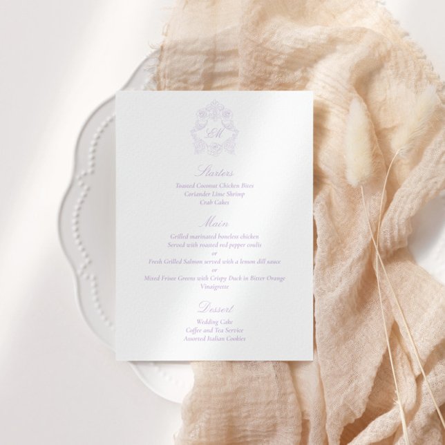 Menu Script Classique Victorien Sophistiqué Violet (Créateur téléchargé)