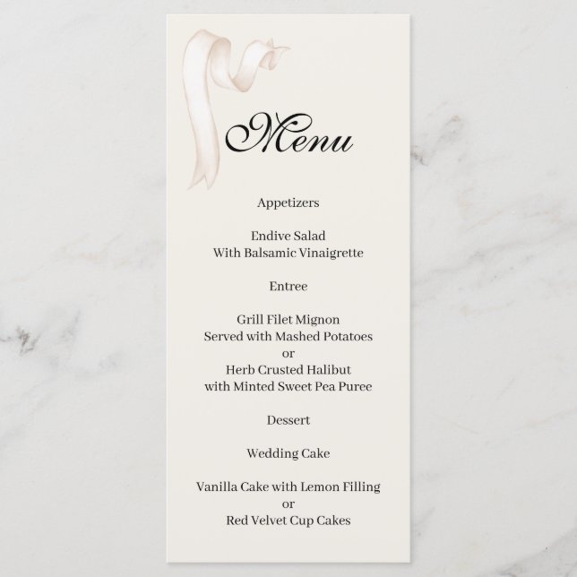 Menu Se nouer (Devant)