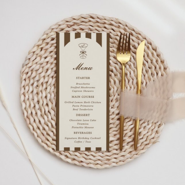 Menu She's A Tini Bit Older Coffee Martini Birthday (Créateur téléchargé)