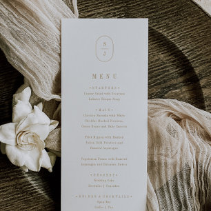 Menu SHYLAH Formal Gold Blanc Classic Mariage géométriq