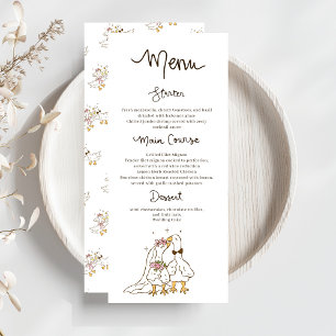 Menu Silencieux Goose drôle Mariage