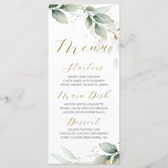 Menu simple (Devant)