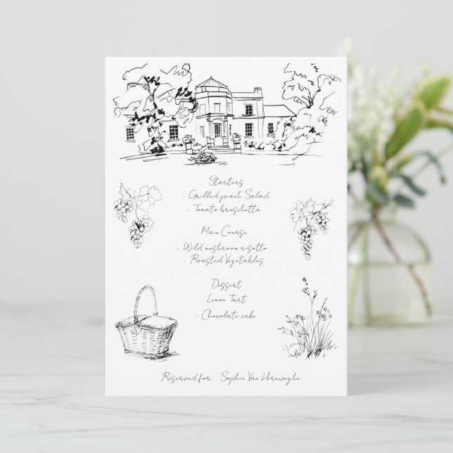 Menu simple (Debout devant)