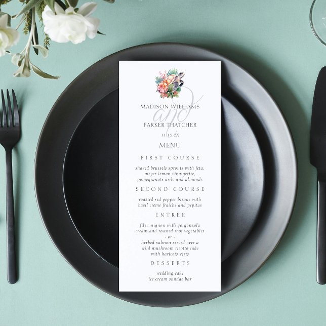 Menu Simple Elegant Beach Wedding (Créateur téléchargé)
