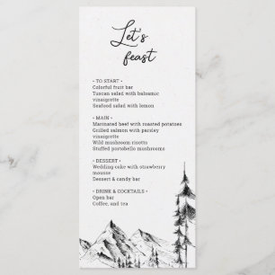 Menu simple main de la Forêt de montagne