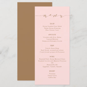 Menu Simple version moderne de la calligraphie brouillé