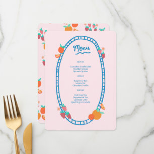 Menu Soirée de mariage pour Baby shower nuptial à base