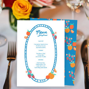 Menu Soirée de mariage pour Baby shower nuptial à base 