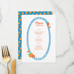 Menu Soirée de mariage pour Baby shower nuptial à base