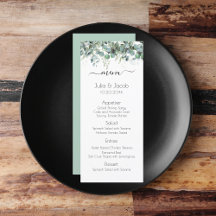 Soirée de mariage simple Eucalyptus Green