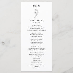 Menu Sophia Soirée de Réception de Mariage moderne élég
