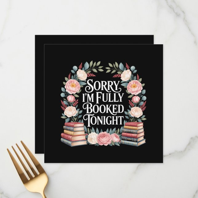 Menu Sorry I'M Fully Booked Tonight (Devant/Arrière en situation)