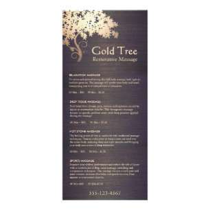 Menu Spa du service de massothérapie Gold Tree