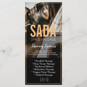 Menu spa Salon Massage Tarifs