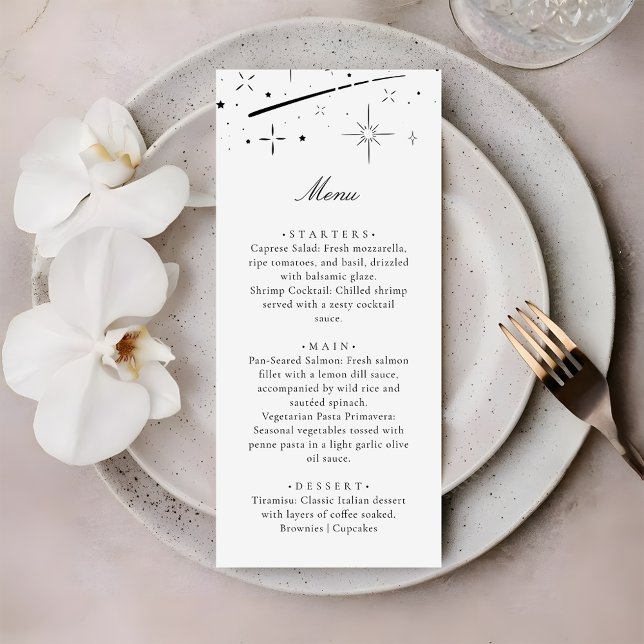 Menu Starry Night Modern Celestial Wedding Dinner (Créateur téléchargé)