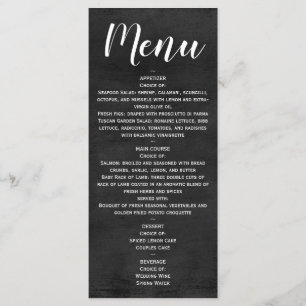 Menu - Statement Chalkboard Script
