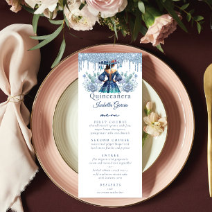 Menu Style mexicain Quinceañera Royal Blue
