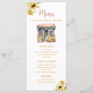 Menu Sunflowers She's off the Market Fête des mariées