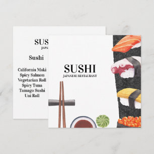 Menu Sushi japonais
