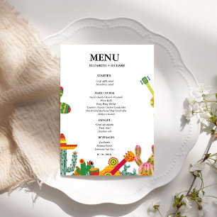 Menu Taco bout love couple douche Fête des mariées