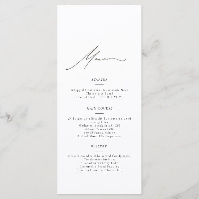 Menu Template (Front)