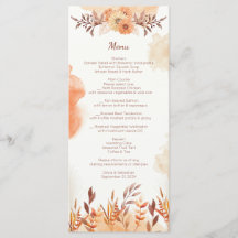Terracotta Boho Floral Automne Élégant Rustique