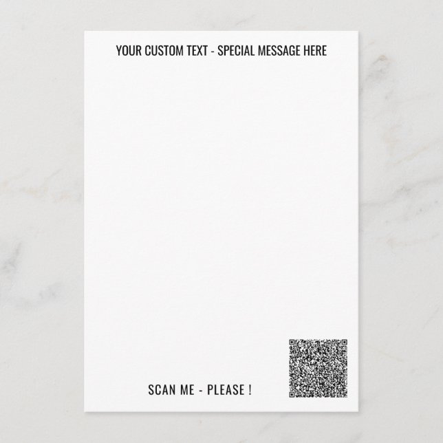 Menu Texte et couleurs de l'analyse de code QR per (Devant)