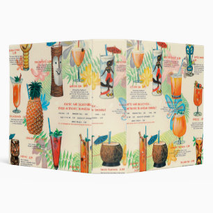 Menu Tiki classique mi-siècle 3 Classeur en annea