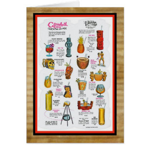 Menu Tiki vintage art !