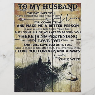 Menu To My Husband Decor   To My Husband Letter 