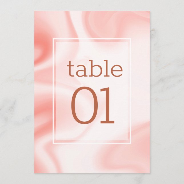 Menu Tourbillons rose-or & marbre blanc doux (Devant)
